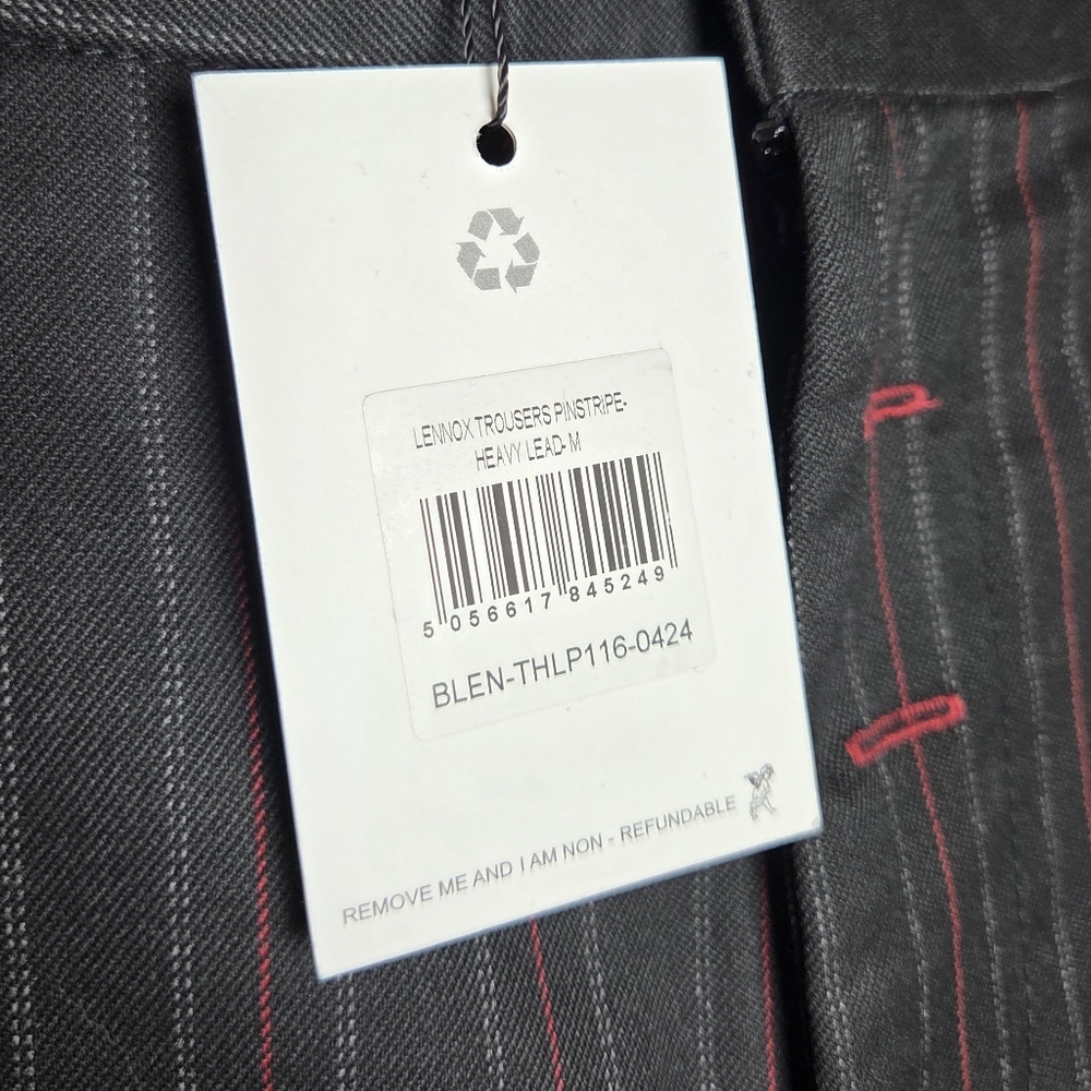 Nwt Peachy Den Lennox Trousers Pinstripe Led Medium - Picture 5 of 11